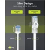 GOOBAY Ultra-Flexible Cat.6a Slim Patch Cable U/FTP, White, 5 m, Extra-Short Connectors