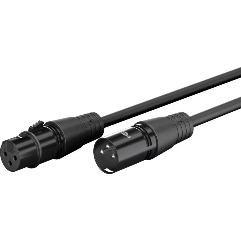 Goobay XLR Audio Cable 10 m, Male to Female, Black 80042