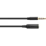 Good Connections 3.5mm 4-Pole TRRS Audio Extension Cable, Male to Female, 1.5m, Black AS-35V4B15