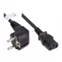 Good Connections Angled Schuko to IEC C13 Power Cable 0.75m Black