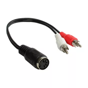 Good Connections Audio Adapter 5-Pin DIN Socket to 2x RCA Plug - 0.2m
