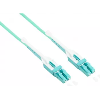 Good Connections OM3 Duplex LC/LC Uniboot Fiber Optic Patch Cable, 50/125µm, LSZH, Aqua, 5m LW-U805LC3