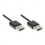 Good Connections USB 2.0 High-Speed EASY Cable A to A, Black, 0.5m