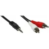 GoodConnections 3.5mm Stereo Jack to 2x RCA Male Audio Cable 2.5m Black AS-352C