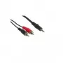 GoodConnections 3.5mm Stereo Jack to 2x RCA Male Audio Cable 2.5m Black AS-352C