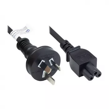 GoodConnections AC Power Cable - Australian Plug to IEC C5 Cloverleaf, 1.8m, Black