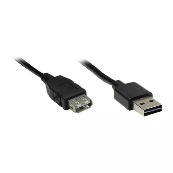 GoodConnections Alcasa 2511-EU01 USB 2.0 Extension Cable, USB-A Male to USB-A Female, 1.8 m, Black