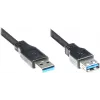 GoodConnections Alcasa 2711-S005 USB 3.1 Gen 1 Extension Cable – USB-A Male to Female, 0.5 m, Black