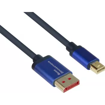 GoodConnections Alcasa 4824-SF010B Mini DisplayPort to DisplayPort Cable 1m Blue 4K@60Hz