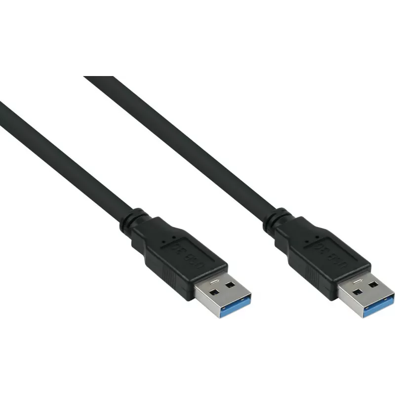 GoodConnections Alcasa UK30P-AA-030S USB 3.2 Gen 1 Cable – USB-A to USB-A, 3 m, Black