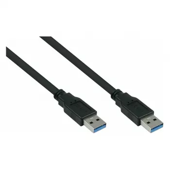 GoodConnections Alcasa UK30P-AA-030S USB 3.2 Gen 1 Cable – USB-A to USB-A, 3 m, Black