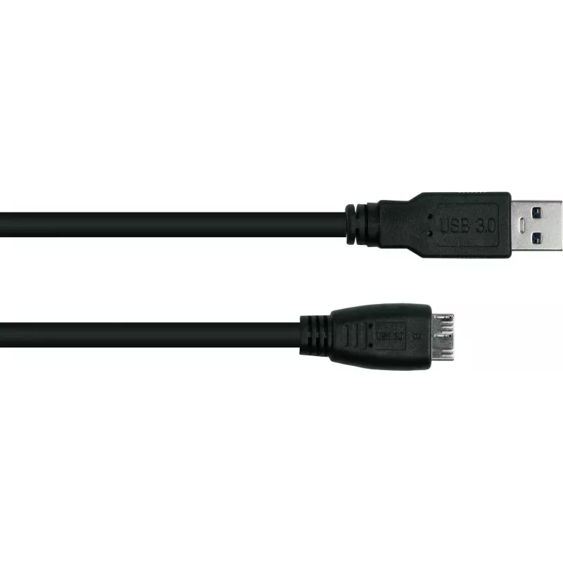 GoodConnections Alcasa UK30P-AMB-005S USB 3.2 Gen 1 Cable, USB-A to Micro-B, 0.5 m, Black
