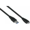 GoodConnections Alcasa UK30P-AMB-005S USB 3.2 Gen 1 Cable, USB-A to Micro-B, 0.5 m, Black