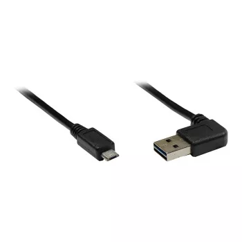 GoodConnections Alcasa USB 2.0 A to Micro-B Cable 2m, Angled, Gold-Plated