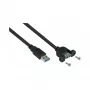 GoodConnections Alcasa USB 3.2 Gen 1 Extension Cable, USB-A Male to USB-A Male, 2 m, Black