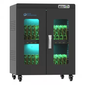 GoodConnections ANTARES PRO N24C Notebook Charging Cart for up to 15.6 inch Laptops, USB-C 65W PD 3.0, UVC Disinfection, Black