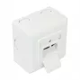 GoodConnections Cat.6 Network Socket, 2xRJ45, Shielded, Surface Mount, Vertical Cable Entry, Signal White RAL9003 (GC-N0026)