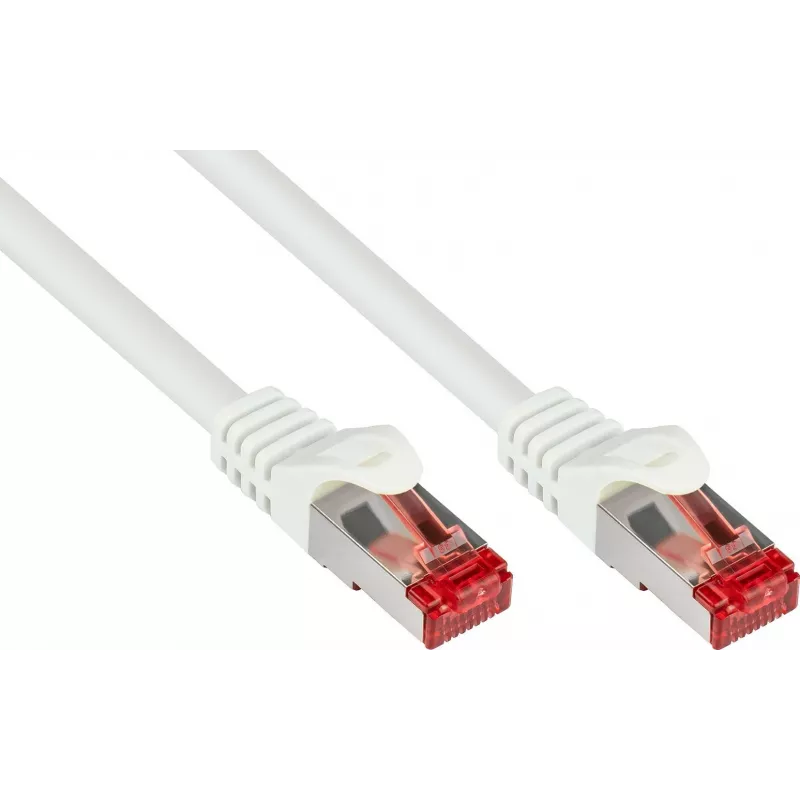 GoodConnections Cat.6 S/FTP Patch Cable with Snagless Boot, PiMF, PVC, 250MHz, White, 20m (8060-200W)