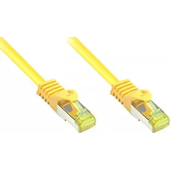 GoodConnections Cat.7 RJ45 Patch Cable - 25m, Yellow, S/FTP PiMF, Halogen-Free, 600MHz (8070R-250Y)
