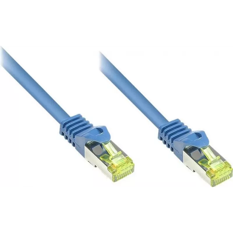 GoodConnections Cat.7 S/FTP RJ45 Patch Cable, 15m, Blue, Halogen-Free, 600MHz, Latch Protection 8070R-150B