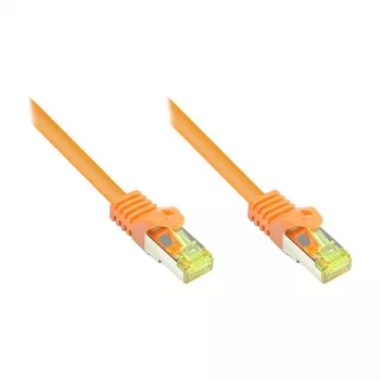 GoodConnections Cat.7 S/FTP RJ45 Patch Cable with Snagless Boot (RNS®), 600MHz, LSZH, Orange, 15m