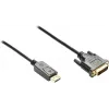 GoodConnections DisplayPort to DVI-D 24+1 Connection Cable - 24K Gold-Plated Contacts - OFC - Black - 5m