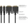 GoodConnections DisplayPort to DVI-D 24+1 Connection Cable - 24K Gold-Plated Contacts - OFC - Black - 5m