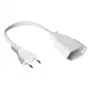GoodConnections Euro Extension Cable 3m, White, Euro Plug CEE 7/16 to Euro Socket, 0.75 mm²