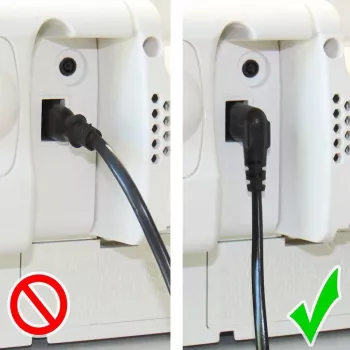 GoodConnections Euro Power Cable, Europlug to IEC C7 Figure-8, Both Connectors 90° Angled, White, 1.5 m (1550-ZW015W)