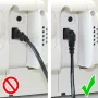 GoodConnections Euro Power Cable, Europlug to IEC C7 Figure-8, Both Connectors 90° Angled, White, 1.5 m (1550-ZW015W)