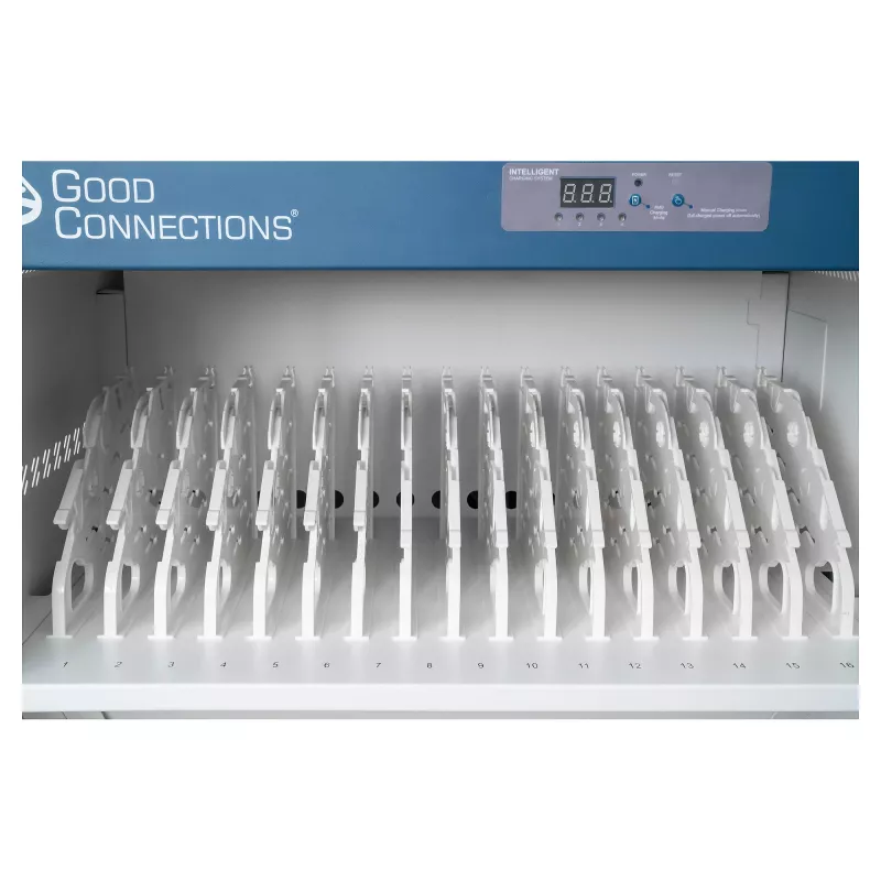 GoodConnections GEMMA N32 Notebook Charging Cart White/Blue