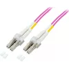 GoodConnections LC/LC Duplex OM4 Multimode Fiber Optic Patch Cable, 2 m, Aqua, LSZH LW-802LC4