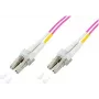 GoodConnections LC/LC Duplex OM4 Multimode Fiber Optic Patch Cable, 2 m, Aqua, LSZH LW-802LC4