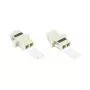 GoodConnections LC/UPC to LC/UPC Duplex Fiber Optic Adapter, OM2 Multimode, Ceramic Sleeve, Plastic Housing with Flange, Grey (LW-K202)