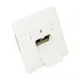 GoodConnections Network Outlet Cat. 6, 2xRJ45, Shielded, Flush-mount, Design-compatible, Vertical Cable Entry, Pearl White RAL 1013 (GC-N0025)