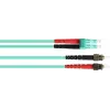 GoodConnections OM3 Duplex Multimode Fiber Patch Cable LC/ST, 50/125, LSZH, Exchangeable Polarity, 1m