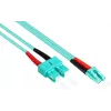 GoodConnections OM3 Duplex Multimode Fiber Patch Cable SC to LC, 50/125 µm, 1m, LSZH Aqua LW-801LS3