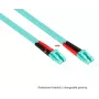 GoodConnections OM3 Duplex Multimode Fiber Patch Cable SC to LC, 50/125 µm, 1m, LSZH Aqua LW-801LS3