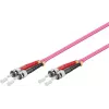 GoodConnections OM4 ST to ST Multimode Duplex Fiber Patch Cable, 7.5m, LSZH, Violet LW-8075ST4