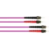 GoodConnections OM4 ST to ST Multimode Duplex Fiber Patch Cable, 7.5m, LSZH, Violet LW-8075ST4