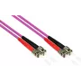 GoodConnections OM4 ST to ST Multimode Duplex Fiber Patch Cable, 7.5m, LSZH, Violet LW-8075ST4