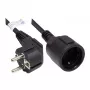 GoodConnections 10 m Power Extension Cable, Schuko Plug CEE 7/7 Angled to Socket CEE 7/3 Straight, 1.5 mm², 16 A, 250 V, Black