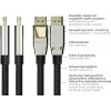 GoodConnections PREMIUM DisplayPort 2.0 Cable, 54 Gbit/s, UHBR 13.5, 4K @240Hz / 8K @60Hz, Full Metal Connectors, Copper (DP20-PY020)