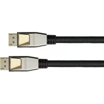 GoodConnections PREMIUM DisplayPort 2.0 Cable, 54 Gbit/s, UHBR 13.5, 4K @240Hz / 8K @60Hz, Full Metal Connectors, Copper (DP20-PY020)
