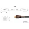 GoodConnections PYTHON Series High-Speed HDMI Cable with Ethernet, 4K UHD 60Hz, 18Gbps, Gold-Plated, Nylon Braid, 3m, Black (GC-M0018)