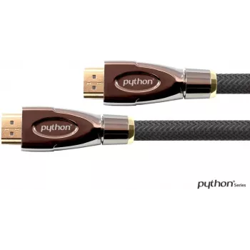GoodConnections PYTHON Series High-Speed HDMI Cable with Ethernet, 4K UHD 60Hz, 18Gbps, Gold-Plated, Nylon Braid, 3m, Black (GC-M0018)