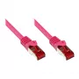 GoodConnections RNS® Cat. 6 S/FTP Patch Cable with Latch Protection, 20m, Magenta