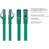GoodConnections RNS® Cat. 6A S/FTP Halogen-Free Patch Cable with Latch Protection, 3 m, Green