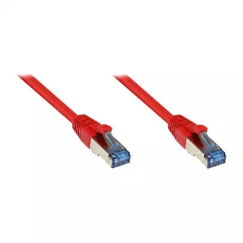 GoodConnections RNS® Cat.6A S/FTP Patch Cable with Latch Protection, 10m, Red, Halogen-Free