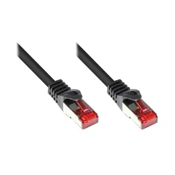 GoodConnections RNS® Patch Cable with Latch Protection, Cat. 6, S/FTP, PiMF, PVC, 250 MHz, Black, 20 m